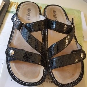 Sold!  Alegria sandal, black leather, size 8